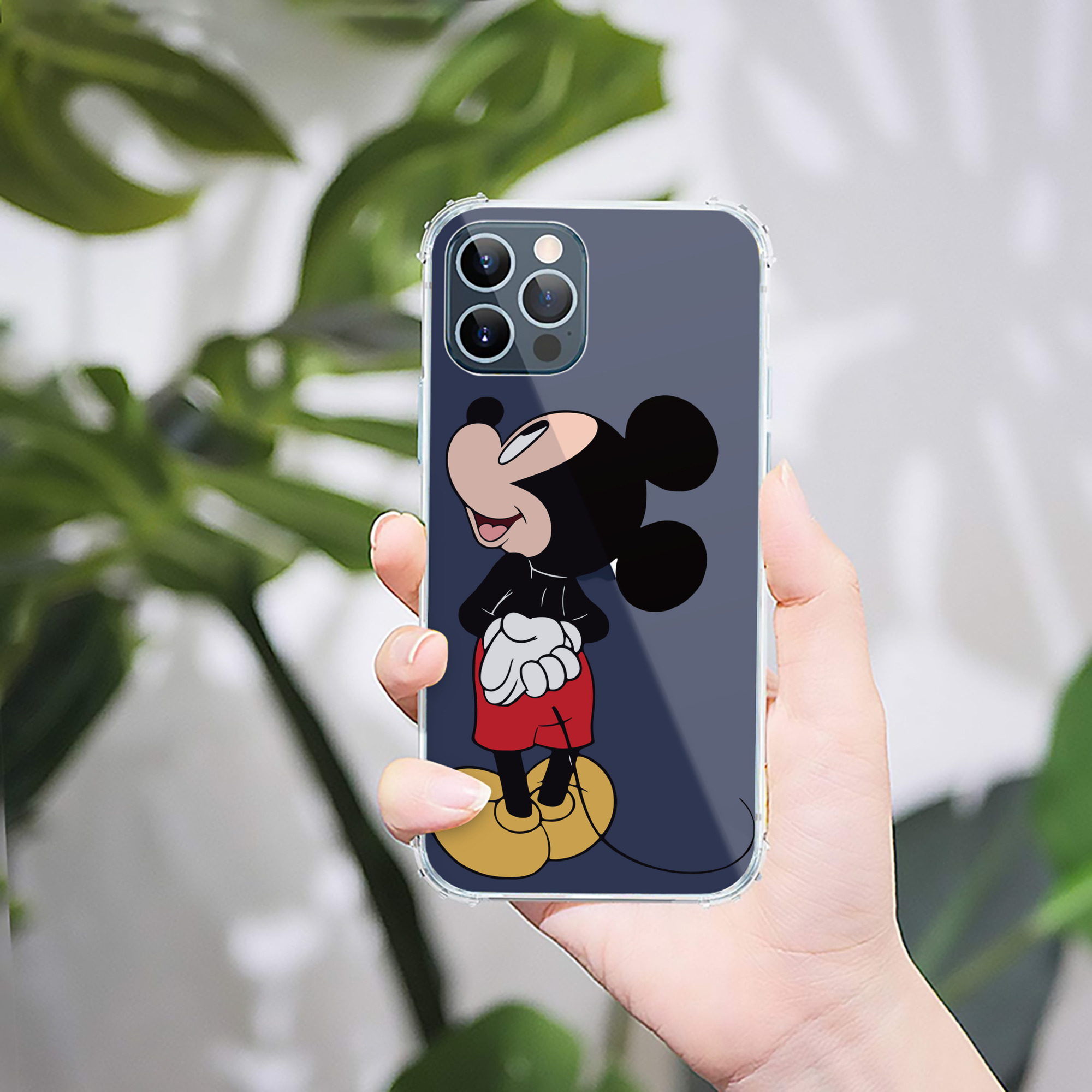 （画像用） ミッキーマウス Mickey Mouse 【iPhone 12シリーズ対応】透明スマホケース（クリアソフトケース）